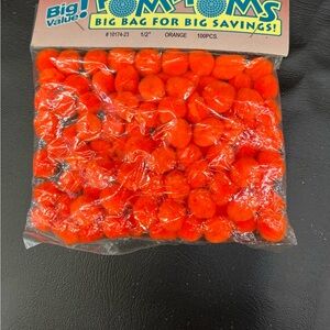 Orange Pom Poms balls crafts